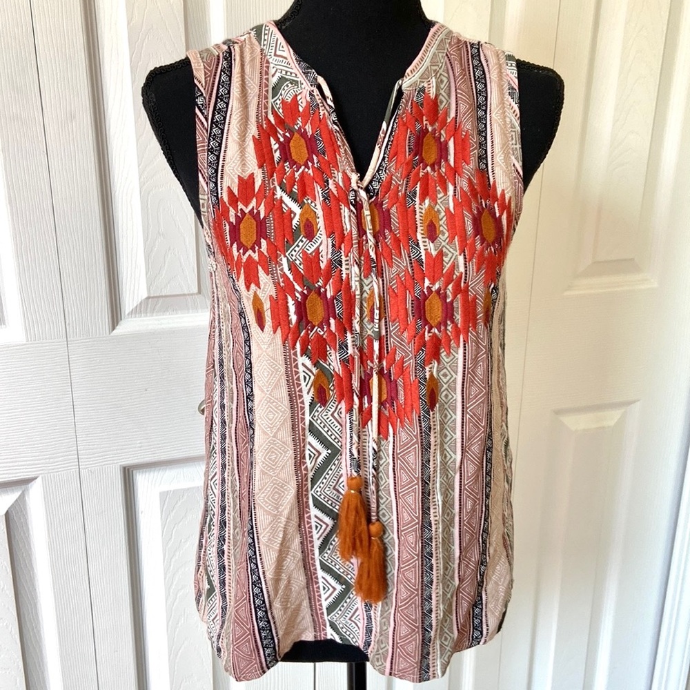 THML Embroidered Tribal Tank - Picture 3 of 11